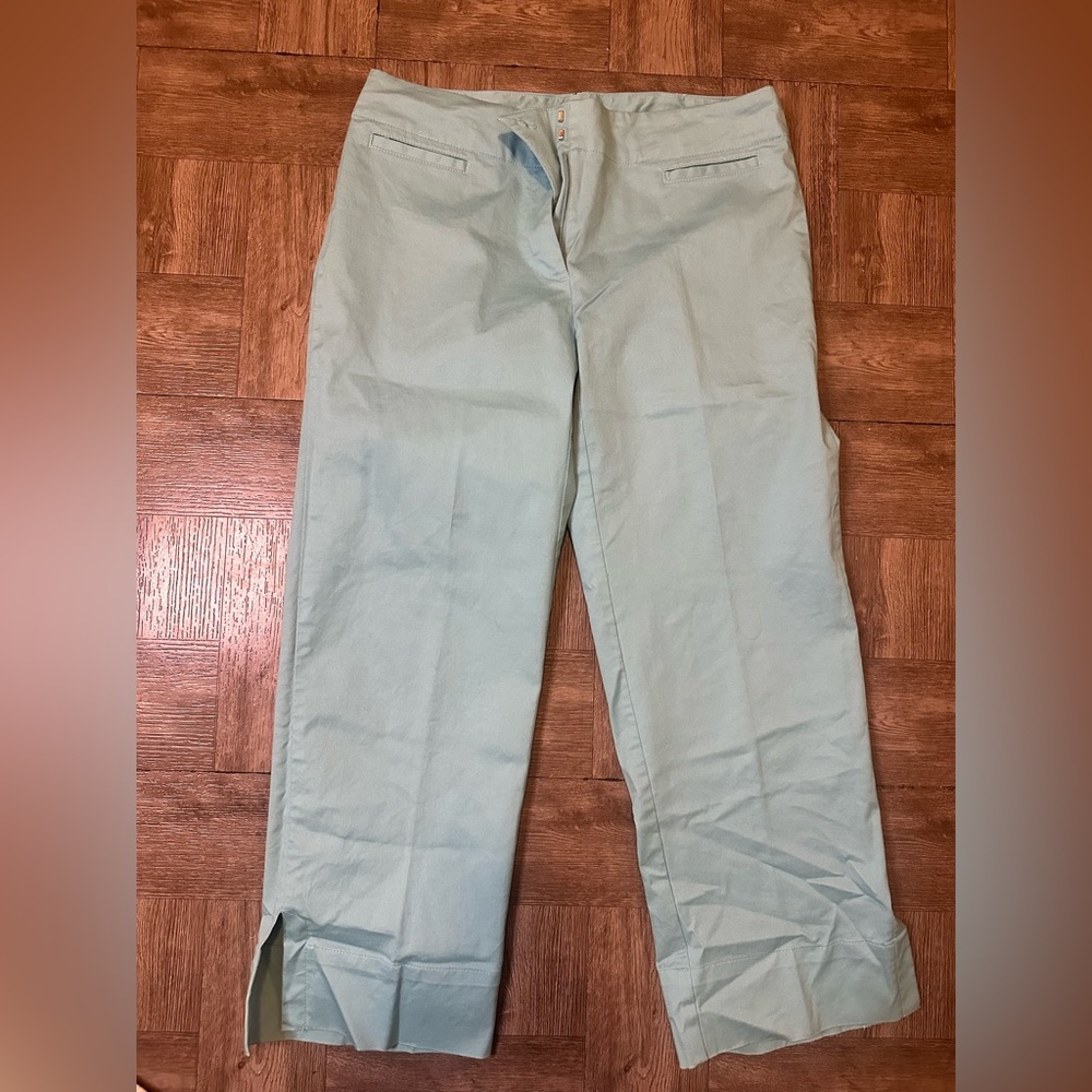 Ann Taylor Mint Green Cropped Straight Pants